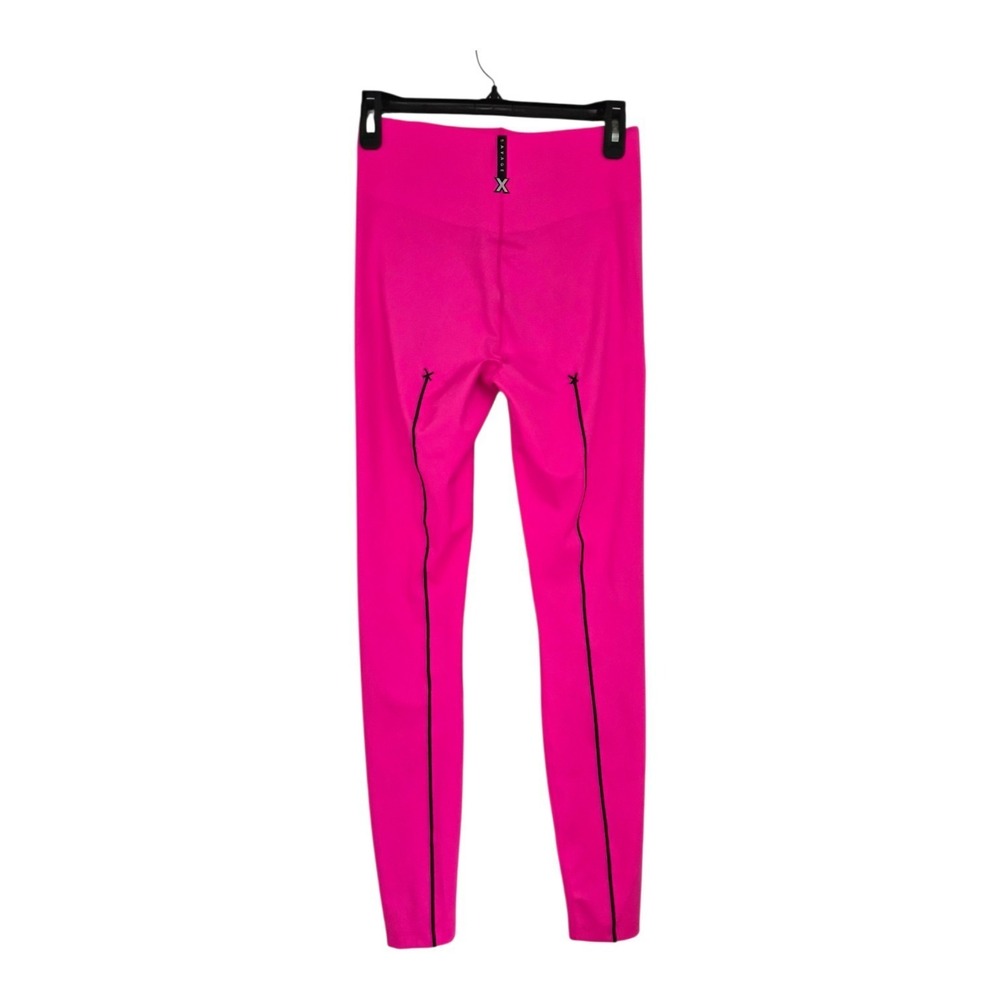 Savage X Fenty Leggings Women 8-10 M Hot Pink Black Piping High Waist Rihanna